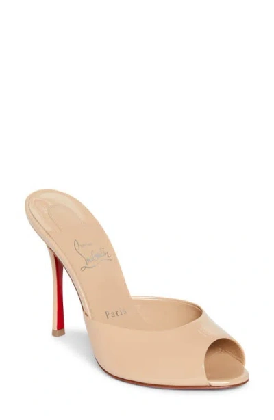 Christian Louboutin Me Dolly Peep Toe Slide Sandal In Neutral
