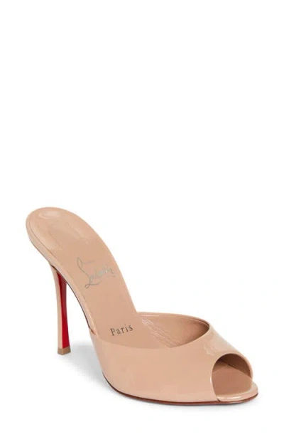 Christian Louboutin Me Dolly Peep Toe Slide Sandal In Neutral