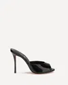 Christian Louboutin Miss Z Patent Leather Peep Toe Mules In Black
