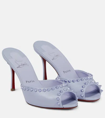 Christian Louboutin Me Dolly 85 Spike Leather Sandal In Purple