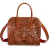 Christian Louboutin Medium Eloise Gaagal Leather Top Handle Bag In Brown