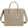 Christian Louboutin Medium Paloma Studded Leather Satchel In Saharienne/ Saharienne