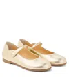Christian Louboutin Melodie Chick Leather Ballet Flats In Silver