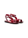 Christian Louboutin Melodie Chick Patent Leather Sandals In Red
