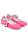 Christian Louboutin Melodie Pensée Leather Ballet Flats In Pink