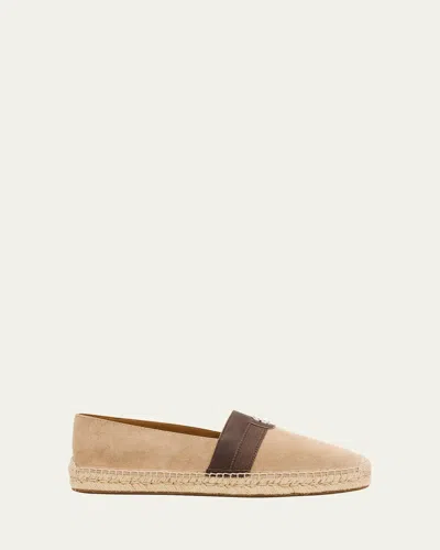 Christian Louboutin Men's Alfarica Reversed Nubuck Leather Red-sole Espadrilles