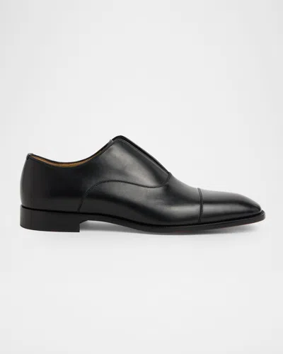 Christian Louboutin Seriox Cap-toe Leather Oxford Shoes In Black