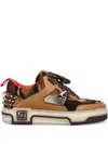 Christian Louboutin Animal Print Low Top Sneakers With Studs In Multi