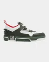 Christian Louboutin Low Top Sneakers With Signature Red Sole In White/gray