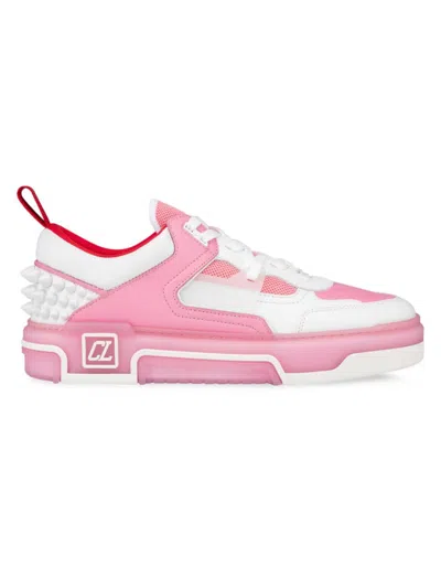 Christian Louboutin Astroloubi Leather Trainers In Pink
