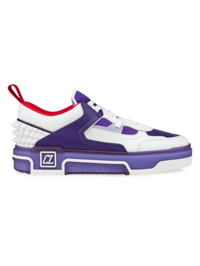 Christian Louboutin Astroloubi Leather Sneakers In Purple