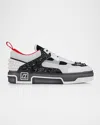 Christian Louboutin Low Top Sneakers With Signature Red Sole In White Black