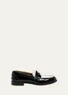 Christian Louboutin Penny Leather Loafers In Black