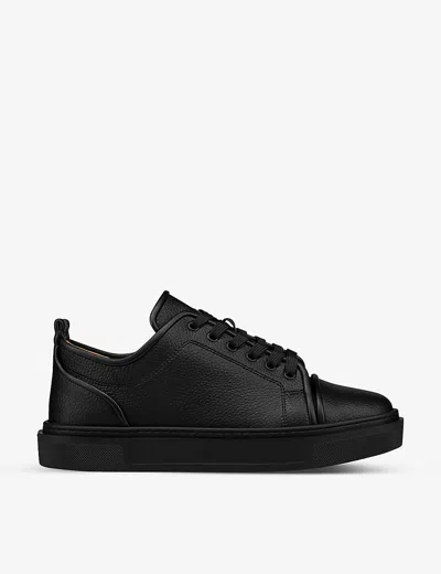 Christian Louboutin Adolon Junior Vegan Leather Low-top Trainers In Black