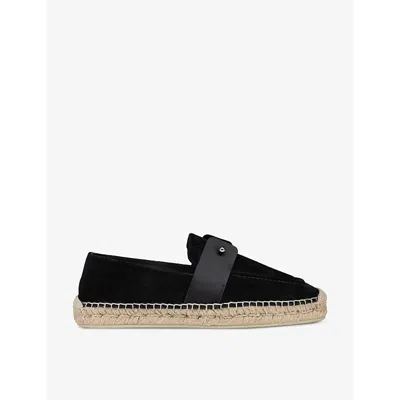 Christian Louboutin Chambespadrille Suede Espadrilles In Black