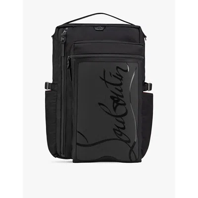 Christian Louboutin Mens Black Loubideal Logo-print Woven Backpack