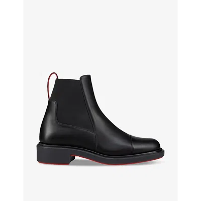 Christian Louboutin Mens Black Urbino Leather Chelsea Boots