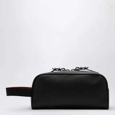 Christian Louboutin Men's Blaster Calf Leather Pouch In Black