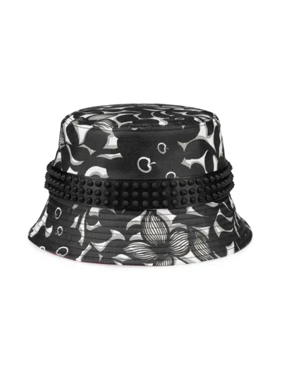 Christian Louboutin Men's Bobino Spikes Bucket Hat In Black