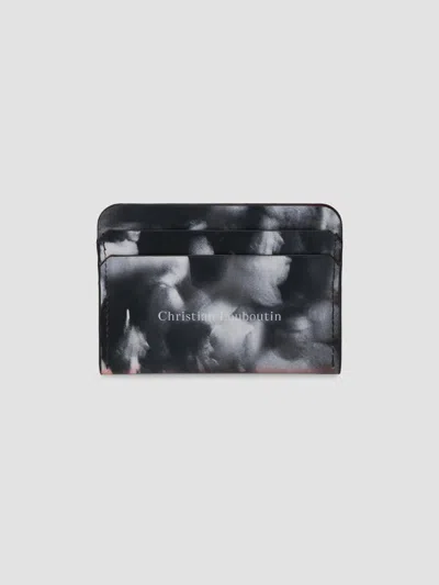 Christian Louboutin Canopy Moises Print Leather Card Case In Multi