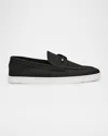Christian Louboutin Men's Chambeliboat Nubuck Boat Shoes