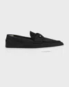 Christian Louboutin Men's Chambeliboat Suede Boat Shoes In Black