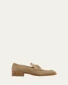 Christian Louboutin Men's Chambelimoc Collar Pin Penny Loafers In Saharienne