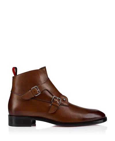 Christian Louboutin Men's Chambelimonk Boots In Brown