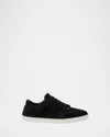 Christian Louboutin Men's Chambelisneak Collar-pin Suede Low-top Sneakers In Black