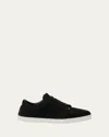 Christian Louboutin Chambelisneak Crosta Calf Leather Sneakers In Black