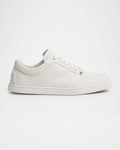 Christian Louboutin Chambelisneak Leather Sneakers In White
