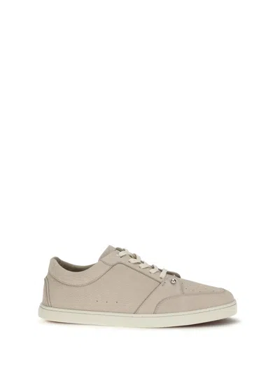 Christian Louboutin Chambelisneak Embellished Nubuck Sneakers In Neutral