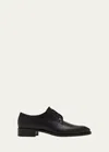 Christian Louboutin Mens Black Chambeliss Leather Derby Shoes Eur 41 / 7 Uk In Black