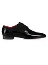 CHRISTIAN LOUBOUTIN MEN'S CHICKITO W PATENT LEATHER DERBY SHOES