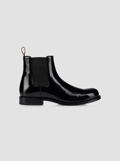 Christian Louboutin Choucair Brushed Calfskin Boots In Black