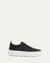 Christian Louboutin Mens Choukario Low-top Woven Trainers Black Eur 41.5 / 7.5 Uk In Black/white