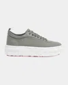 Christian Louboutin Choukario Platform Sneaker In Grey/white