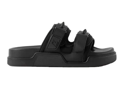Pre-owned Christian Louboutin Men's  Daddy Pool Flat Sneakers In Black