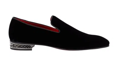 Pre-owned Christian Louboutin Men's  Dandyrocks Flat Sneakers In Black/lin Loubi