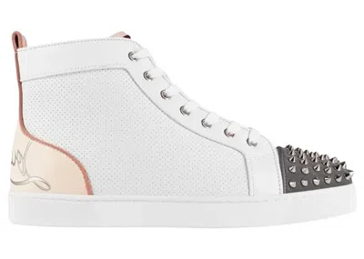 Pre-owned Christian Louboutin Men's  Fun Lou Spikes Flat Sneakers