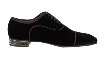 Pre-owned Christian Louboutin Men's  Greggyrocks Flat Sneakers In Black/lin Loubi