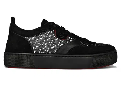 Pre-owned Christian Louboutin Men's  Happyrui Flat Sneakers In Black/white