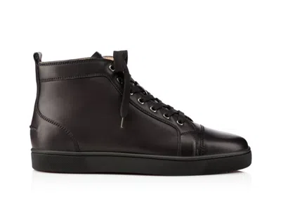 Pre-owned Christian Louboutin Men's  Louis Flat High Sneakers In Black