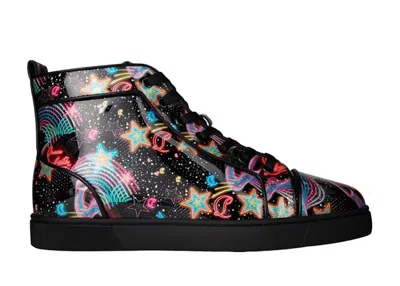 Pre-owned Christian Louboutin Men's  Louis Orlato Flat Patent Starlight Sneakers