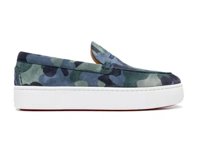 Pre-owned Christian Louboutin Men's  Paqueboat Flat Sneakers