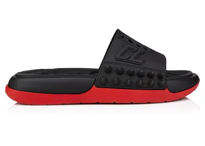Pre-owned Christian Louboutin Men's  Take It Easy Slides Sneakers In Black