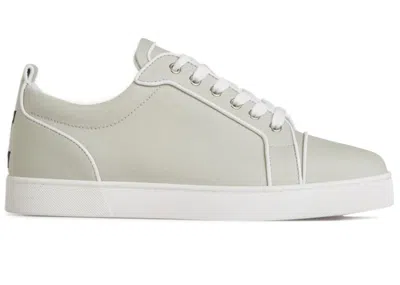 Pre-owned Christian Louboutin Men's  Varsijunior Flat Sneakers In Goose In Gray