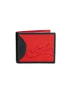 Christian Louboutin Mens Loubi/black Coolcard Logo-plaque Leather Bifold Wallet In Red