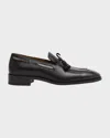 Christian Louboutin Men's Cortochain Leather Tassel Loafers In Black