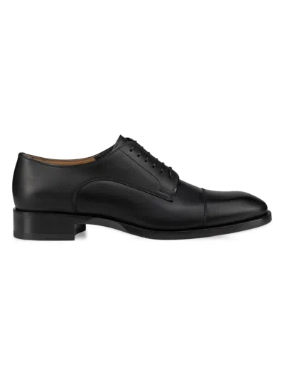 Christian Louboutin Cortomale Leather Derby Shoes In Black